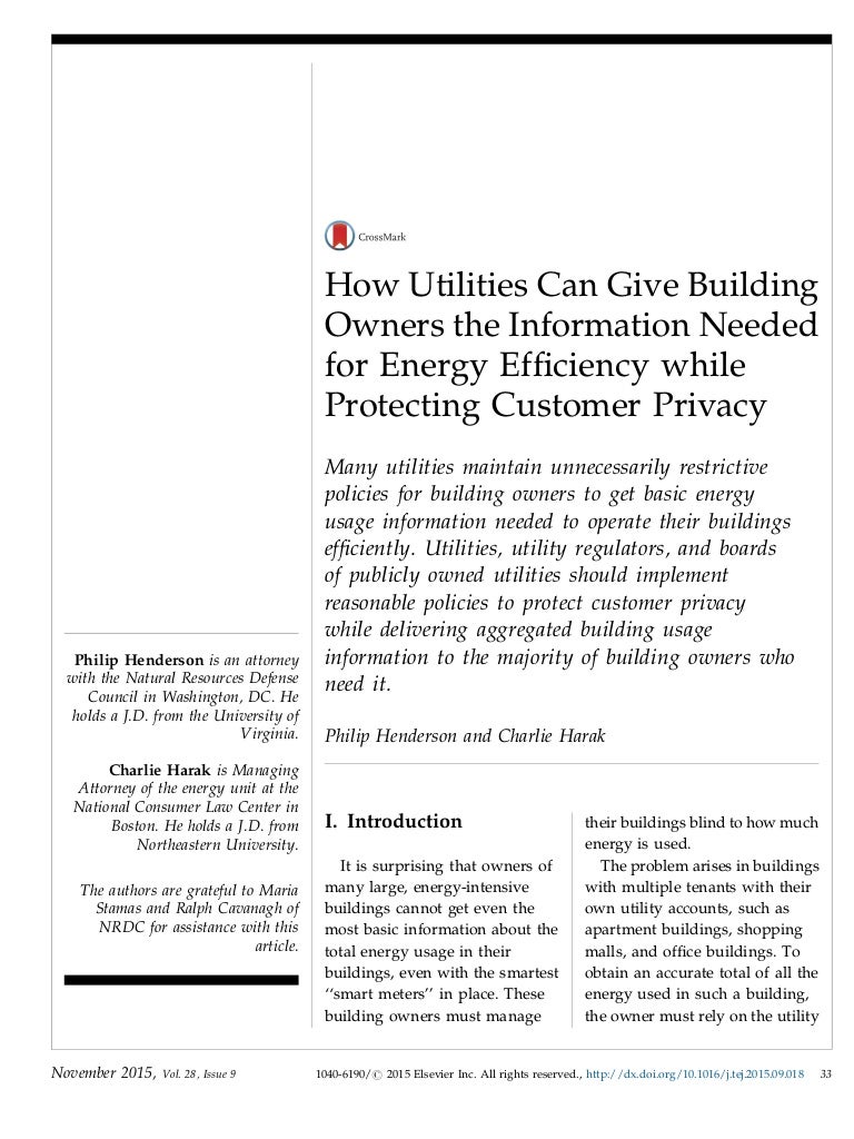 Electricity Journal Article Henderson and Harak 112015