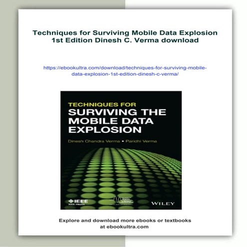 Techniques for Surviving Mobile Data Explosion 1st Edition Dinesh C ...