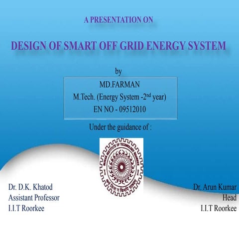SMART OFF GRID ENERGY SYSTEM