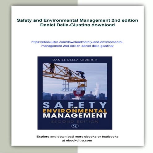 Safety and Environmental Management 2nd edition Daniel Della-Giustina | PDF
