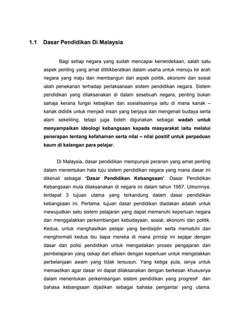 SEJARAH PERKEMBANGAN PENDIDIKAN DI MALAYSIA | DOC