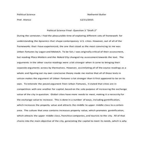 Political Science Final paper