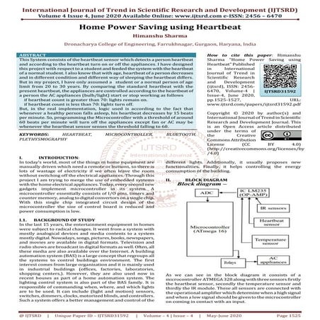 Home Power Saving using Heartbeat