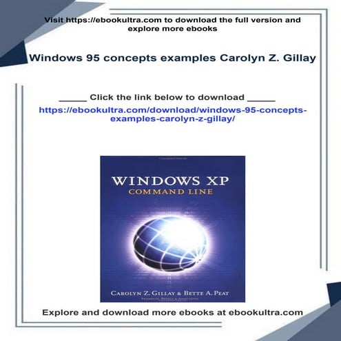 Windows 95 concepts examples Carolyn Z. Gillay