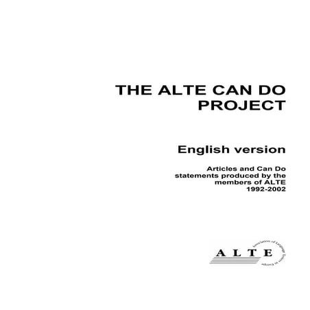 Alte Can-Do Statements