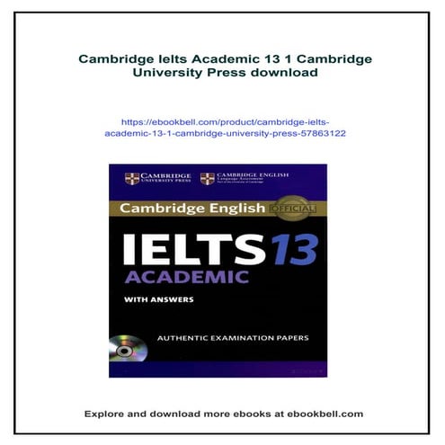 Cambridge Ielts Academic 13 1 Cambridge University Press | PDF
