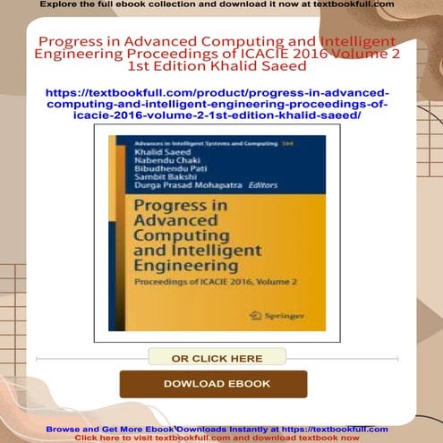 Progress in Advanced Computing and Intelligent Engineering Proceedings ...