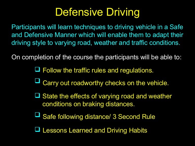Defensive Driving Original_3 Second Safe Following