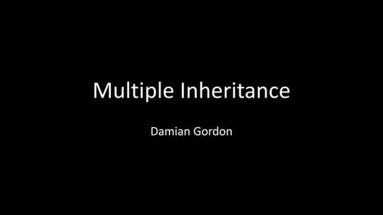 Python: Multiple Inheritance