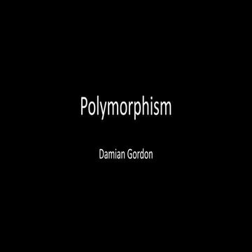 Python: Polymorphism | PPTX