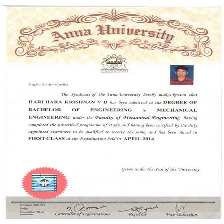 Degree certificate | PDF