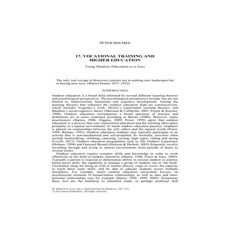 Chapter 17_Holmes_Vocational & Higher Ed