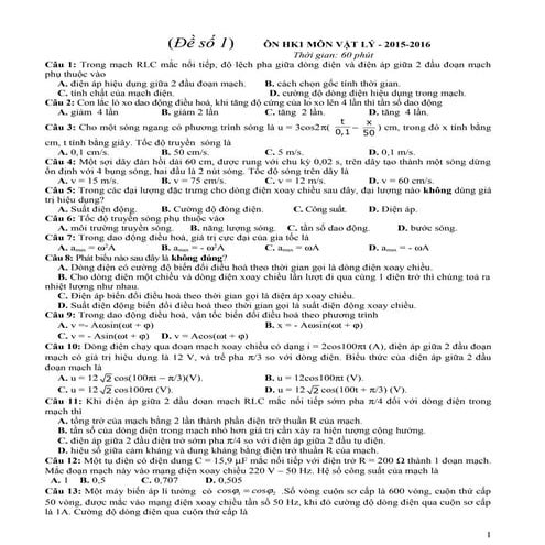 28 de thi hk1 vat ly 12