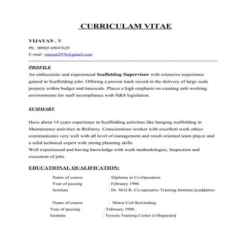 Scaffolder Resume Examples & Writing Guide for 2025 | PDF