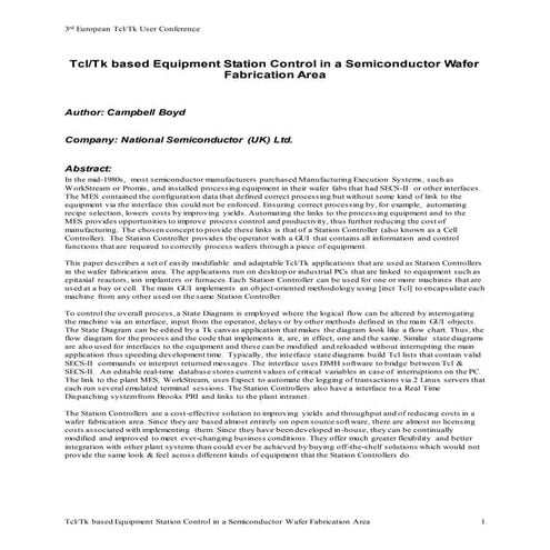 Introduction to SECSGEM Communication Interface Protocols for ...