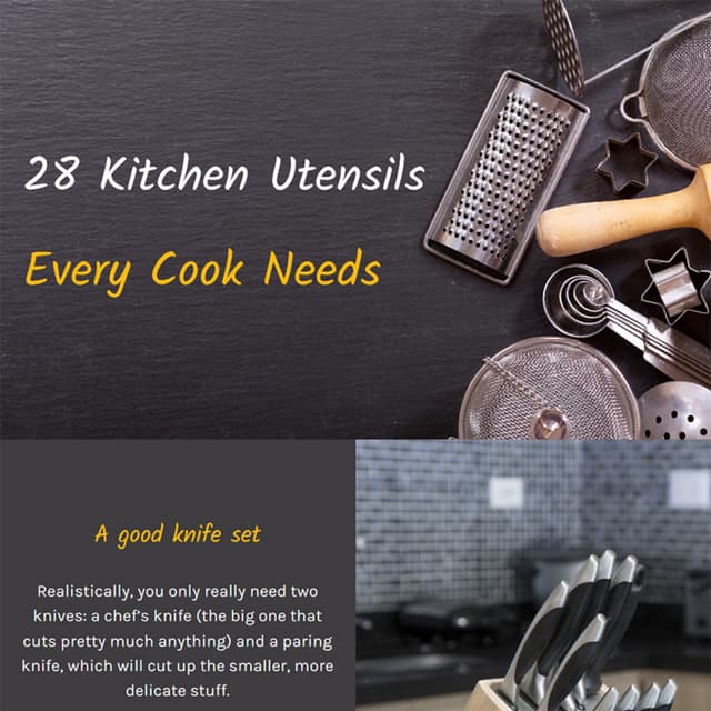 28 kitchen utensils every cook needs