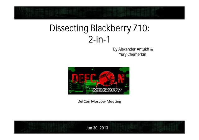 (Pdf) yury chemerkin def_con_2013