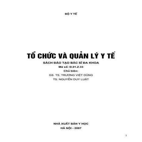 Quản lý và tổ chức y tế - ĐH Thái Nguyên