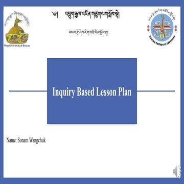 Inquiry Based Strategy lesson Plan