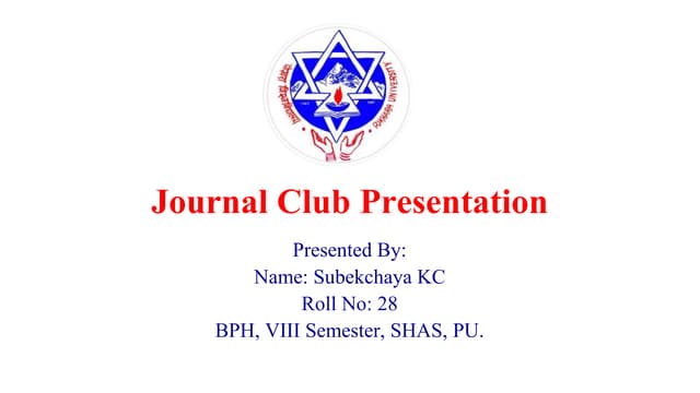 28 subekchaya kc-journal-club-presentation