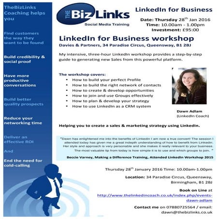 28th January 2016 LinkedIn Workshop