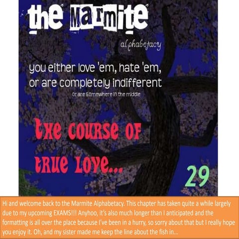 The Marmite Alphabetacy 29
