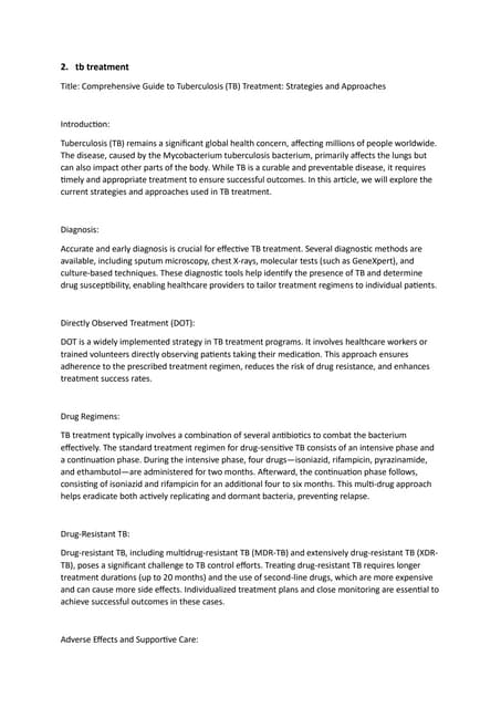 Directly observed treatment short course | PPT