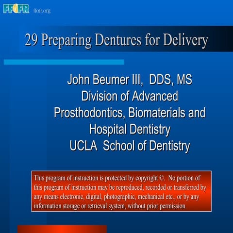 29.preparing dentures for delivery