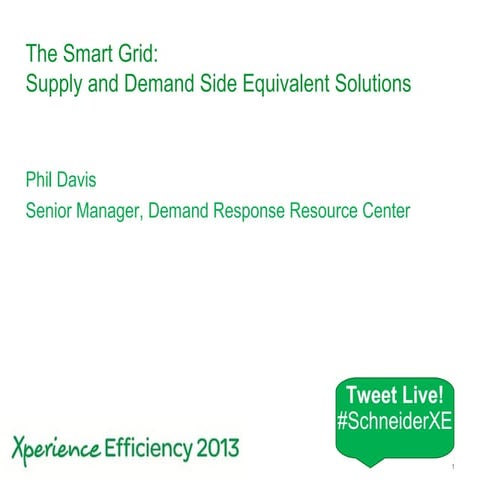 The smart grid - Supply and demand side equivalent solutions