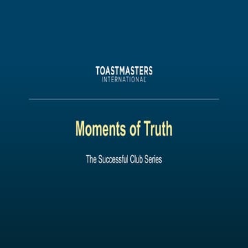 Moments of truth to establish your satisfaction | PPTX