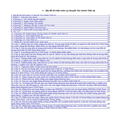 2901   bộ đề thi hết môn lý thuyết tài chính tiền tệ (có lời giải)