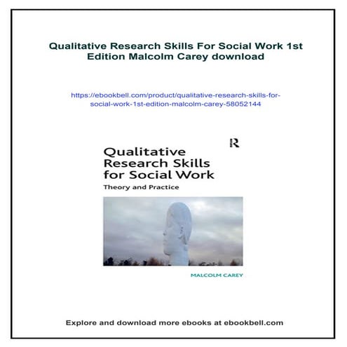 Qualitative Research Skills For Social Work 1st Edition Malcolm Carey | PDF