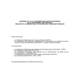 IDCC 2614 Avenant relatif à l'ordre...