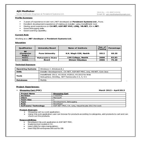 AjitMedhekar_Resume