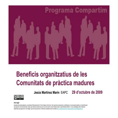 Beneficis Organitzatius de les comunitats de pràctica madures