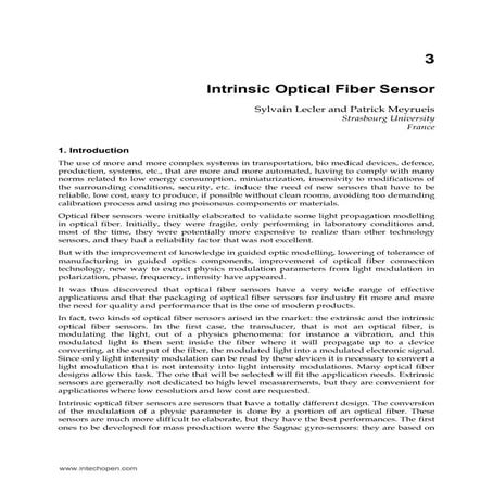 Fiber Optic Sensors | PDF