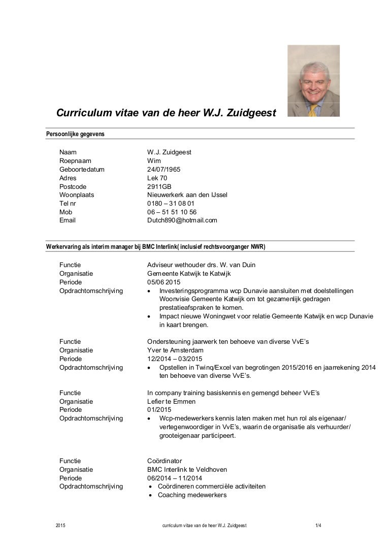 29112015 cv zuidgeest, wim. w.j.