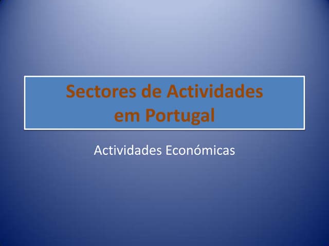 Setores de Atividade