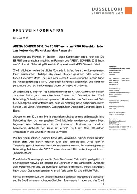 ARENA SOMMER 2016: Die ESPRIT arena...