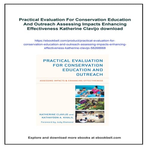 Practical Evaluation For Conservation Education And Outreach Assessing Impact...