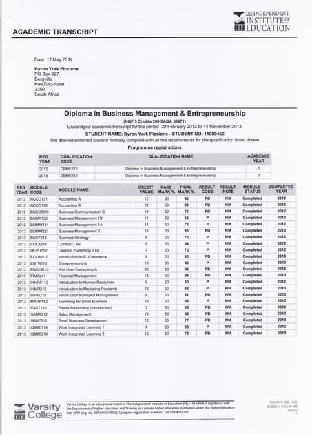 IMM transcript | PDF