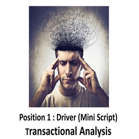 Position 1  driver (mini script)   transactional analysis - Manu Melwin Joy