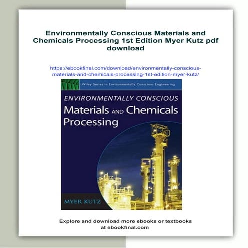 Role of chemical engineer in environment | PPTX