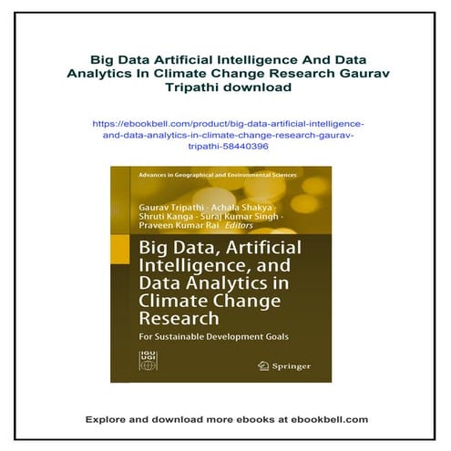 Big Data Artificial Intelligence And Data Analytics In Climate Change Researc...