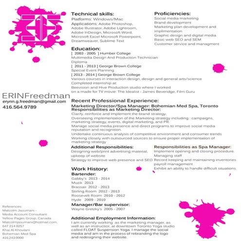 ErinFreedmanResume2015