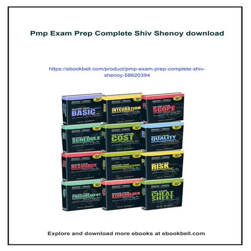 Download full ebook of Pmp Exam Prep Complete Shiv Shenoy instant download pdf
