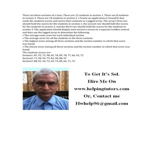 There are three sections of a class. There are 12 students in section 1. Ther...