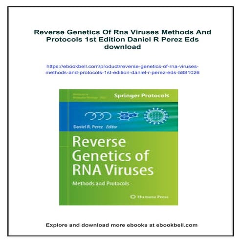 Reverse Genetics Of Rna Viruses Methods And Protocols 1st Edition ...