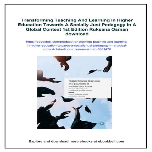 Transforming Teaching And Learning In Higher Education Towards A ...