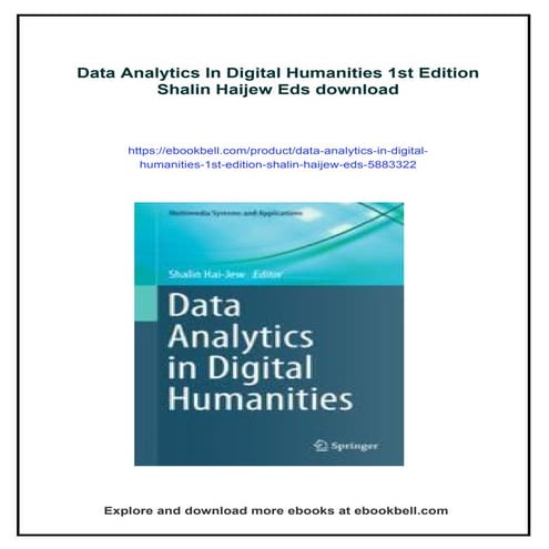 Data Analytics In Digital Humanities 1st Edition Shalin Haijew Eds